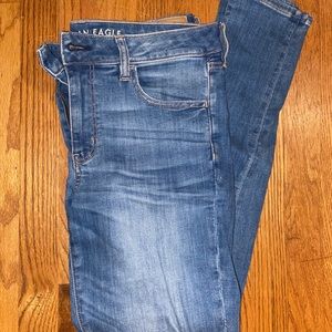 American Eagle high rise medium wash jeans